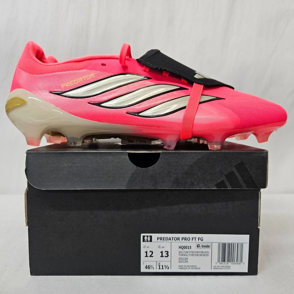 Adidas Predator Pro FT FG Soccer Cleats HQ0015 Solar Turbo Red Mens Size 12